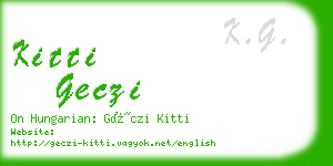 kitti geczi business card